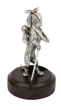 Серебряная статуэтка "Собачка с детёнышем"