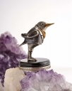 Фото - Серебряная статуэтка на янтарной подставке "Птах" 