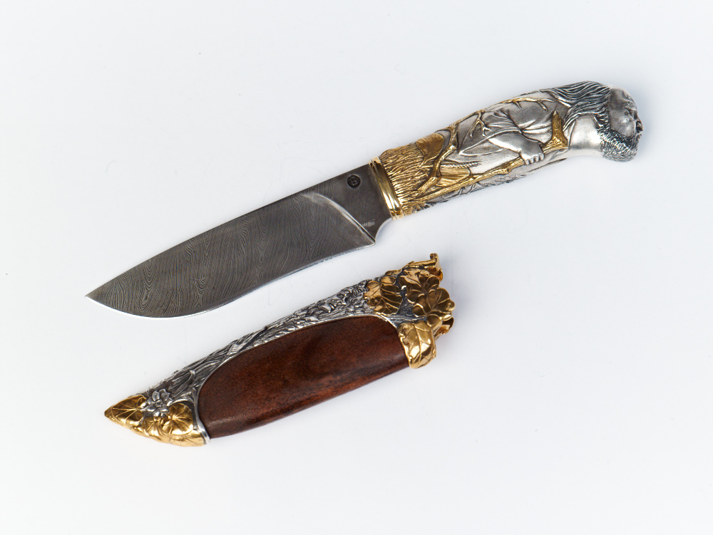 Подарочный нож "Леший" - нож и ножны