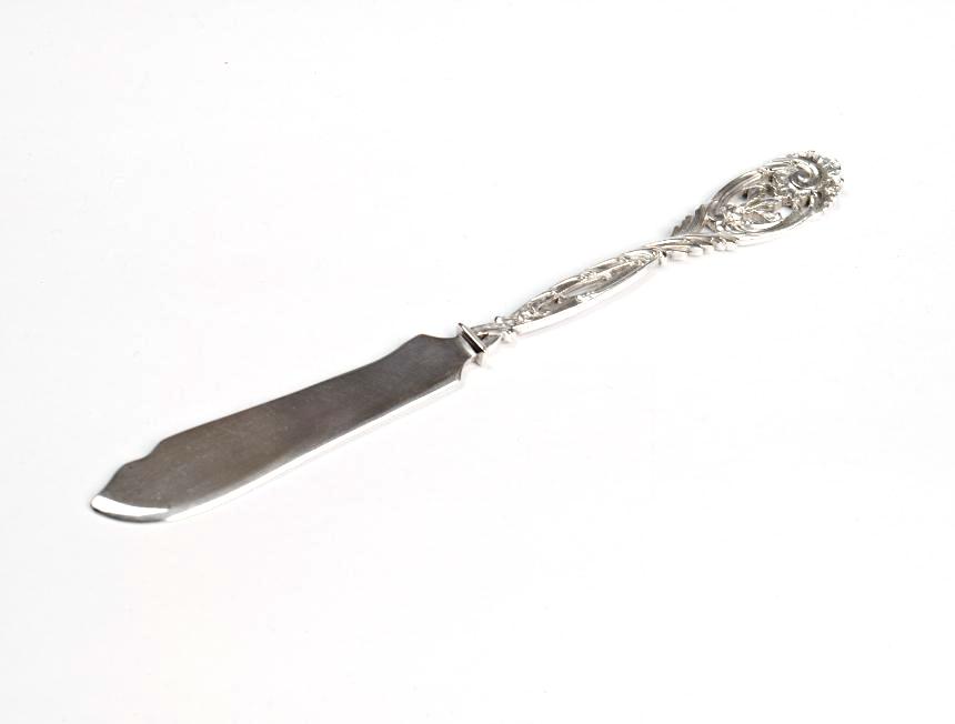 Нож  серебряный столовый "Ажур"