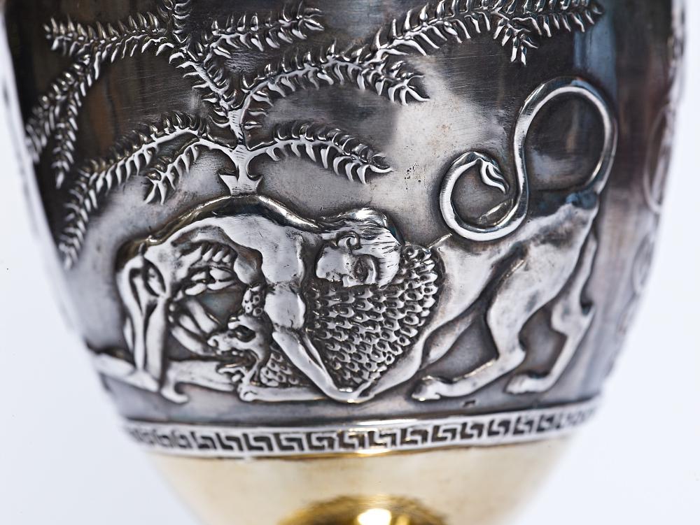 Серебряная ваза  "Античная амфора" 