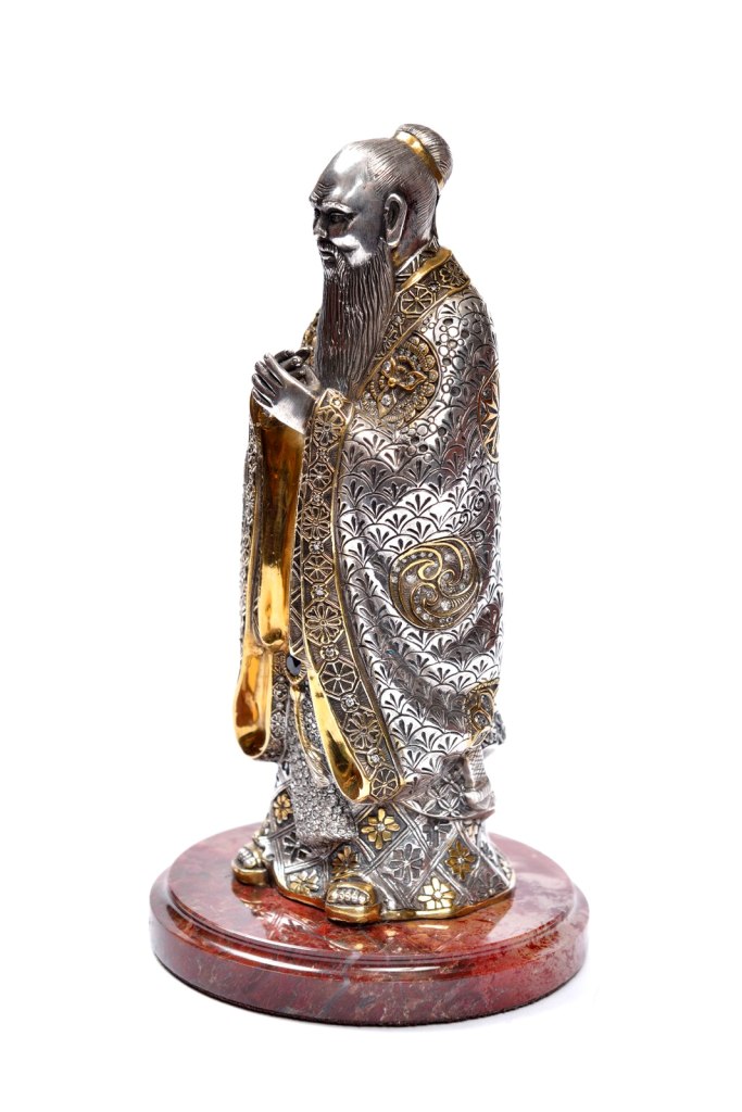 Серебряная статуэтка "Конфуций"