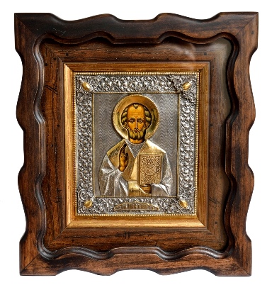 Подарочная икона Святой Никола" в серебре