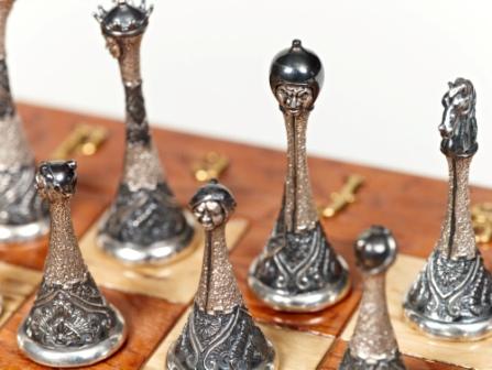 Шахматы "Походные" - серебро