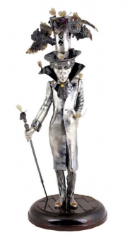 Фото - Серебряная статуэтка с янтарём "Повелитель сов"