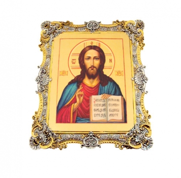 Фото - Икона "Иисус Христос" в серебре