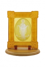 Икона из янтаря "Покров Пресвятой Богородицы"