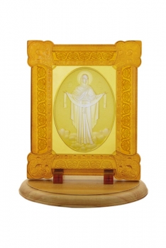 Фото - Икона из янтаря "Покров Пресвятой Богородицы"