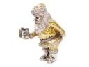 Фото - Серебряная статуэтка "Санта с подарком"