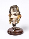 Фото - Серебряная статуэтка с янтарём "Воробей"
