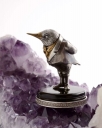 Фото - Серебряная статуэтка на янтарной подставке "Птах" 