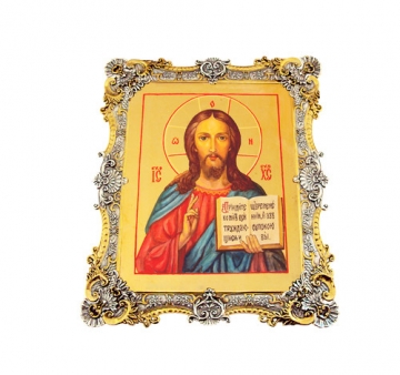 Фото - Икона "Иисус Христос" серебряная